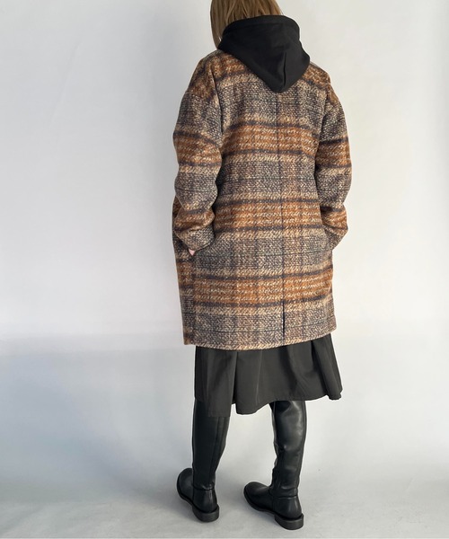 「PICCIN」 チェスターコート L ネイビー レディース_画像4