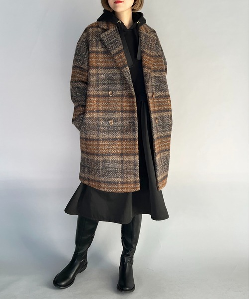 「PICCIN」 チェスターコート L ネイビー レディース_画像5