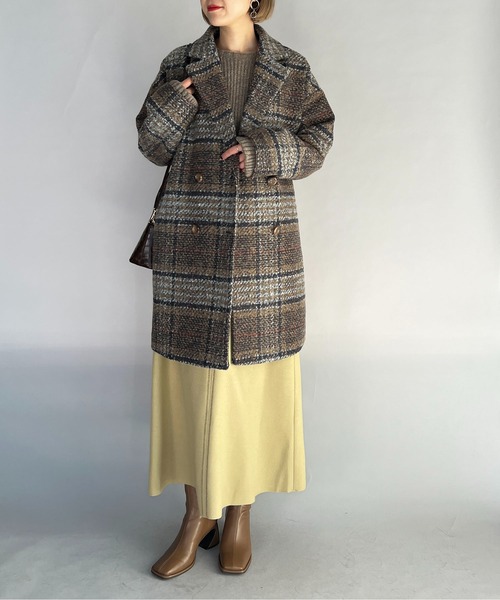 「PICCIN」 チェスターコート L ネイビー レディース_画像7