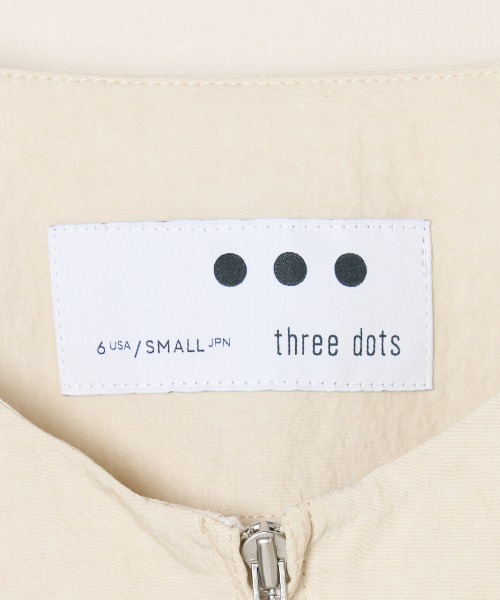 three dots（スリー ドッツ） コート アウター サン ドライドクロス