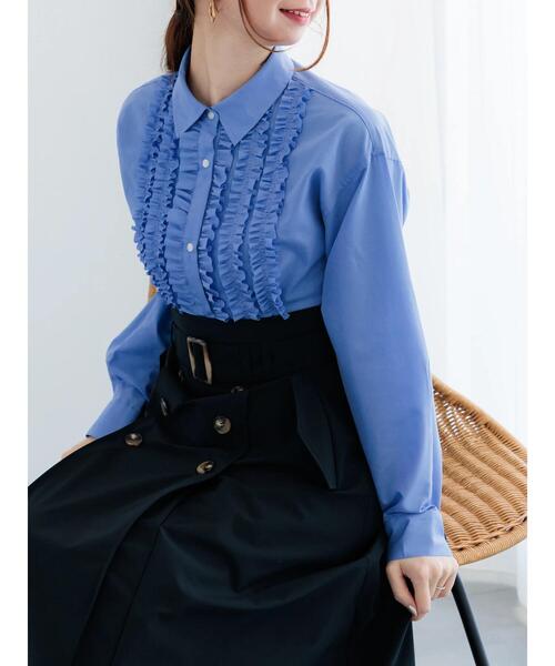 【希少】A.P.C. 藍染フリルシャツ 長袖 A.P.C - 【希少】A.P.C. 藍染フリルシャツ 長袖の通販 by ちぃ