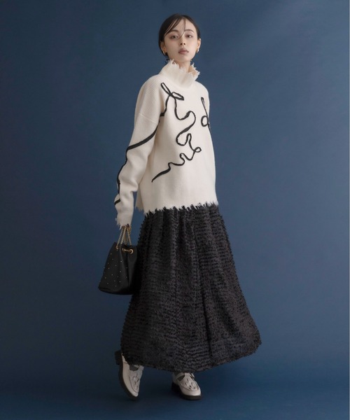 「Eimee Law」 長袖ニット FREE チャコールグレー レディース_画像3