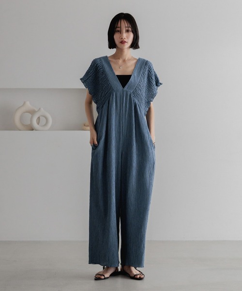 「LOWRYS FARM」 オールインワン SMALL ブラック レディース_画像6