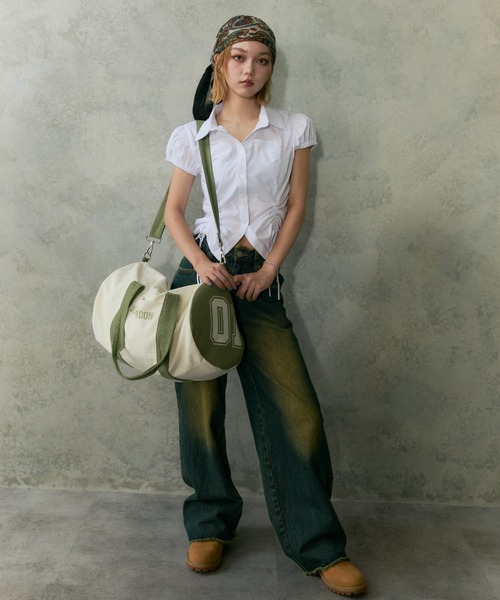 「JUST A NOON」 ボストンバッグ FREE カーキ レディース_画像2