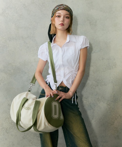 「JUST A NOON」 ボストンバッグ FREE カーキ レディース_画像3