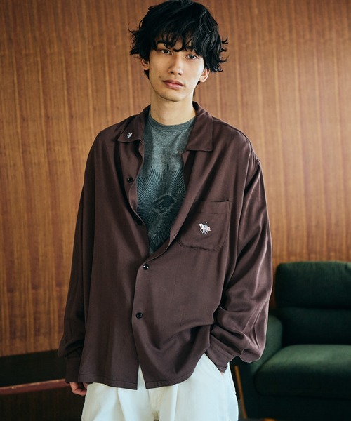 k*i様 50's TOWNCRAFT タウンクラフト レーヨンギャバシャツ ギ TOWNCRAFT（タウンクラフト） シャツ 50S EMBROIDERY L/S SHIRT