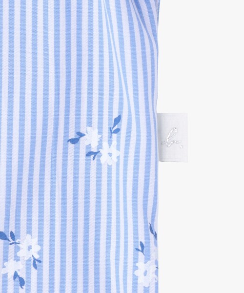 ブラウス シャツ キッズ フラワープリント ストライプ コットン 半袖 ブラウス ”Zoa キッズ 子供服の画像