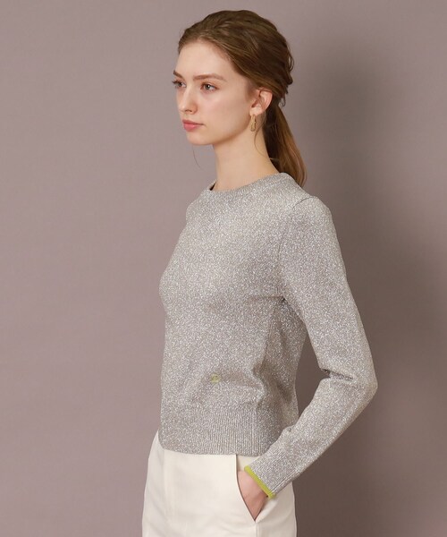 「DRESSTERIOR」 長袖ニット 36 シルバー レディース_画像4