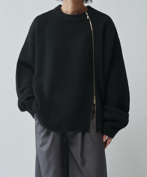 「Lui's」 長袖ニット 2 グレー メンズ_画像4
