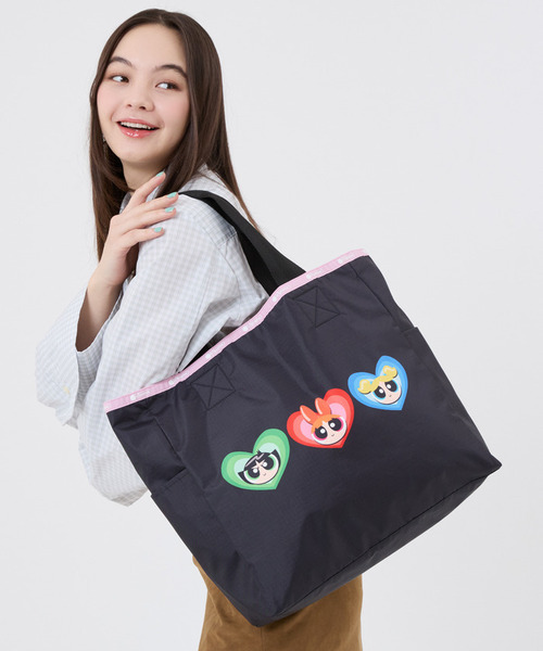 【極美品】LeSportsac レスポートサック 黒×ピンク トートバッグ LeSportsac（レスポートサック） トートバッグ LG REVERSIBLE TOTE