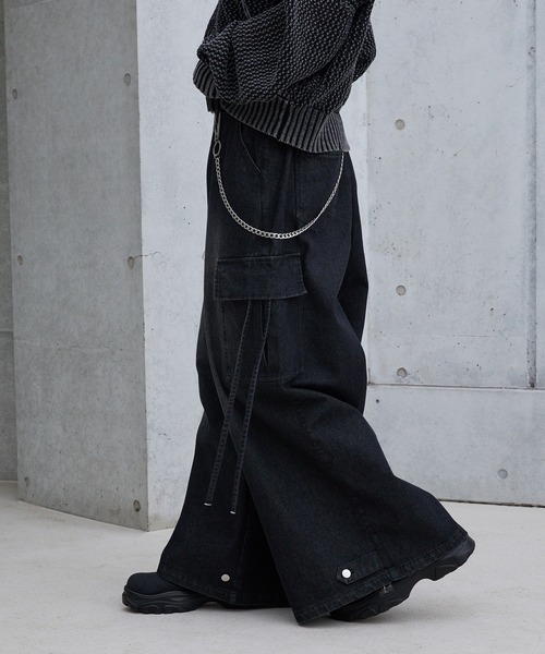 「Spielio」 カーゴパンツ M ブラック メンズ_画像6