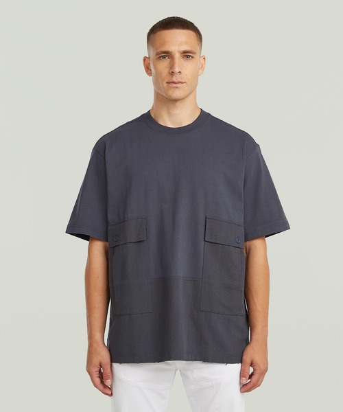 G-STAR RAW tシャツ Utility Fabric Mix T-Shirt/異素材ミックス