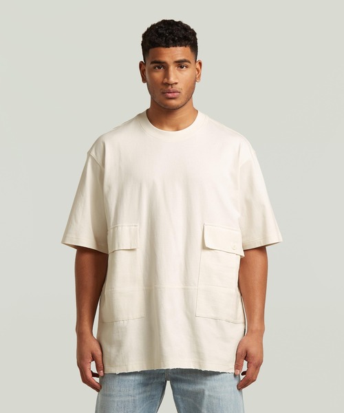 G-STAR RAW tシャツ Utility Fabric Mix T-Shirt/異素材ミックス