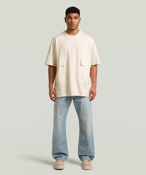 G-STAR RAW tシャツ Utility Fabric Mix T-Shirt/異素材ミックス
