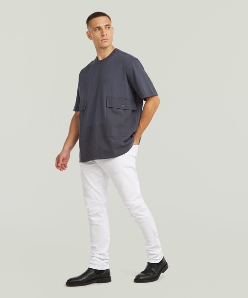 G-STAR RAW tシャツ Utility Fabric Mix T-Shirt/異素材ミックス