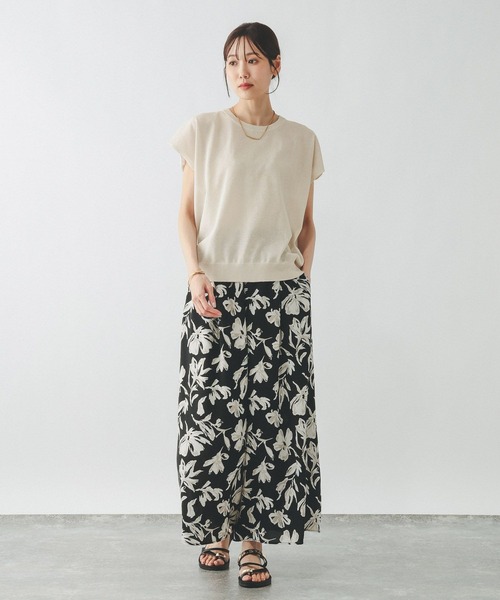 GLOBAL WORK（グローバルワーク） tシャツ 半袖 リネン混シアー