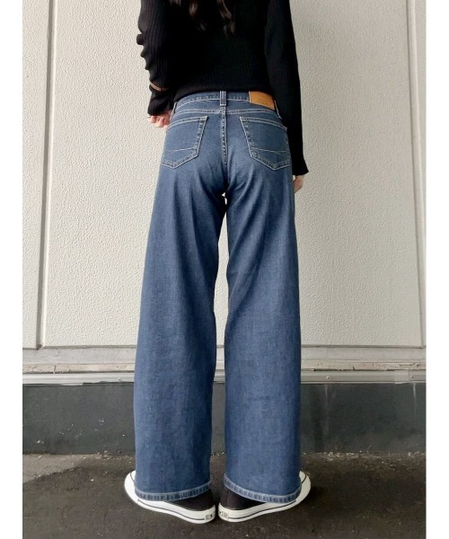 「SOMETHING」 デニムパンツ 29inch ダークインディゴブルー レディース_画像9