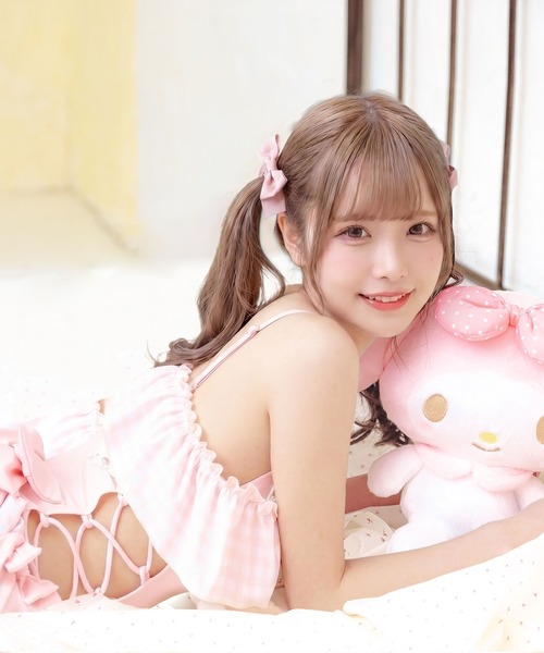 DearMyLove 水着 マイメロディレースアップワンピース水着 レディース