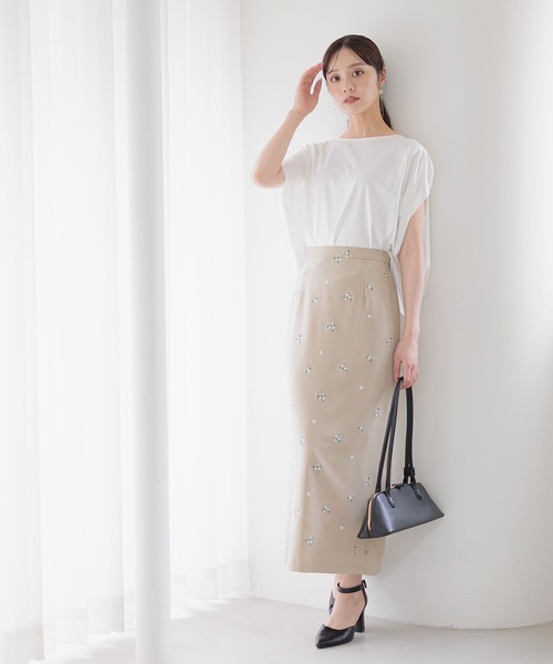 「Andemiu」 タイトスカート SMALL ベージュ レディース_画像2