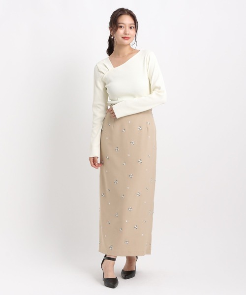 「Andemiu」 タイトスカート SMALL ベージュ レディース_画像9