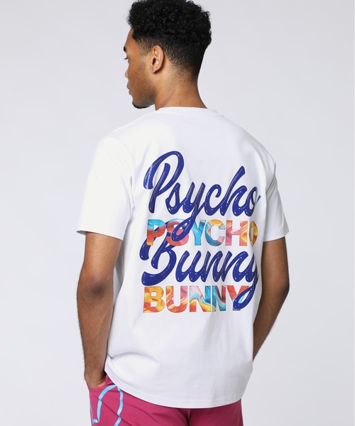 Psycho Bunny（サイコバニー） tシャツ ネオンロゴ バックプリントT