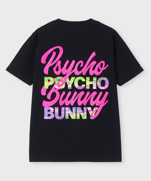 Psycho Bunny（サイコバニー） tシャツ ネオンロゴ バックプリントT