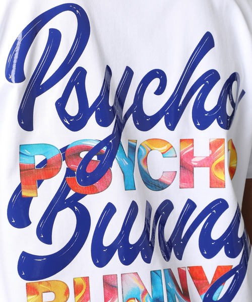 Psycho Bunny（サイコバニー） tシャツ ネオンロゴ バックプリントT