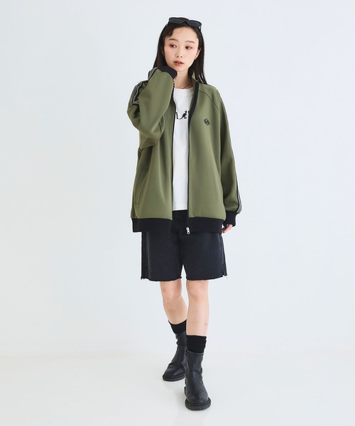 「KANGOL SPORT」 ジャージブルゾン LL ブラック レディース_画像5