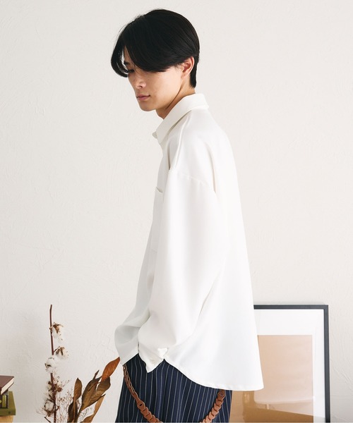 「epnok」 長袖シャツ MEDIUM ネイビー メンズ_画像6