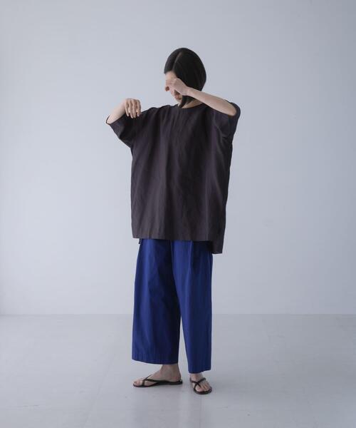 かぐれ KAGURE リネン ワイド プルオーバーシャツ Tシャツ ブラウス かぐれ リネンシャツ ブラウス シャツ 半袖 リネンワイドプルオーバー