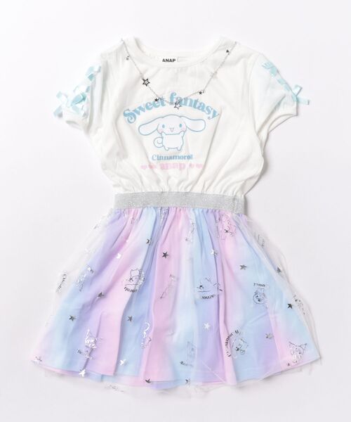 「ANAP kids」 「KIDS」ドッキングワンピース 130 ホワイト キッズ_画像2