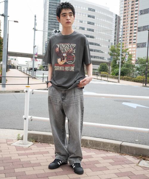 「WEGO」 デニムパンツ MEDIUM ライトインディゴブルー メンズ_画像4
