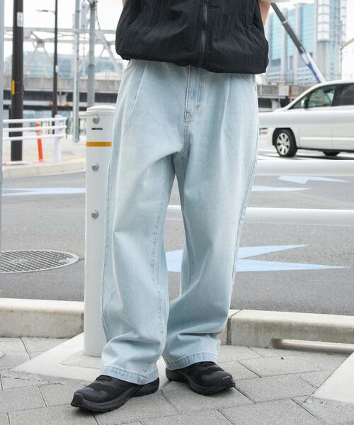 「WEGO」 デニムパンツ MEDIUM ライトインディゴブルー メンズ_画像9