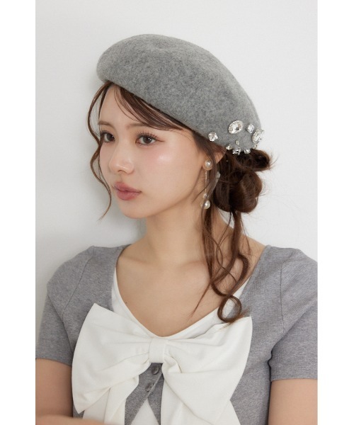 GANNI（ガニー） 帽子 ベレー帽 レディース GANNI Structured Rib