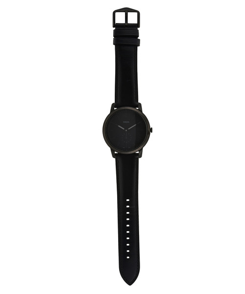 FOSSIL(フォッシル) 腕時計美品  - FS5447 メンズ 黒 FOSSIL（フォッシル） 腕時計 腕時計 メンズ アナログ レザー FS5447