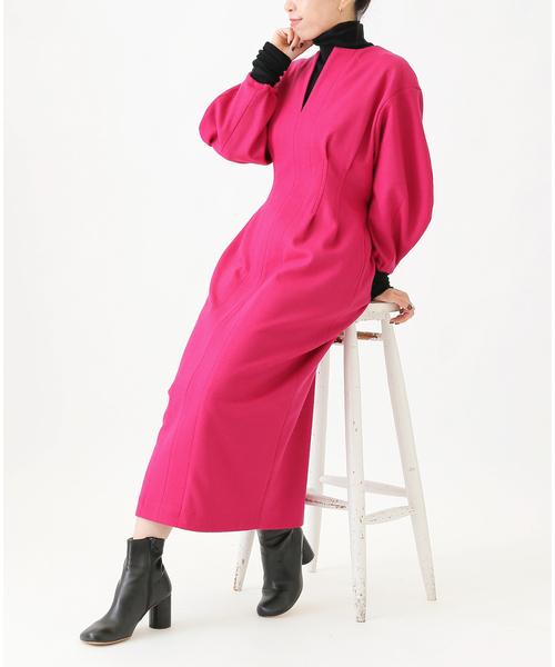 VERMEIL par iena（ヴェルメイユパーイエナ） ワンピース ウール圧縮