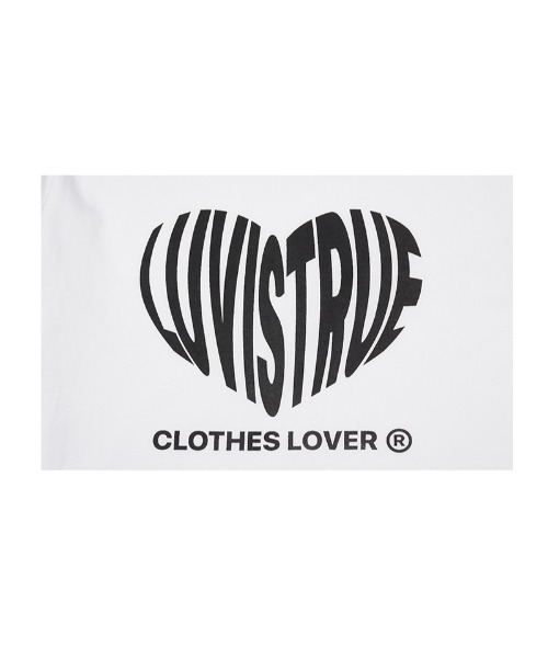 tシャツ Tシャツ A GEM 9 kom LUV IS TRUE ラブ イズ トゥルー SU HEART LOGO TEE ハートロゴプリント
