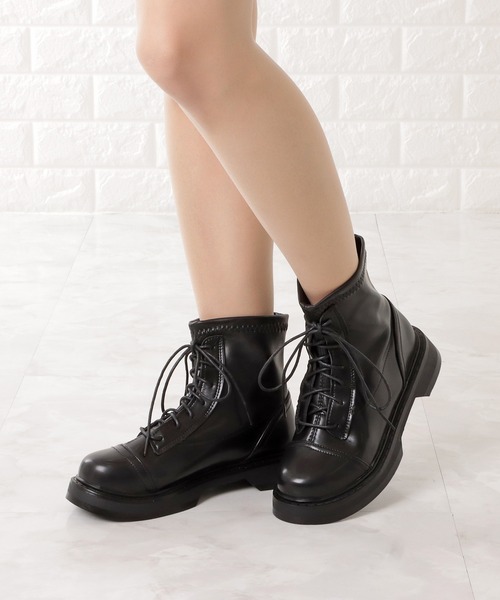 Lace Ladies ブーツ レースアップショートブーツ レディース