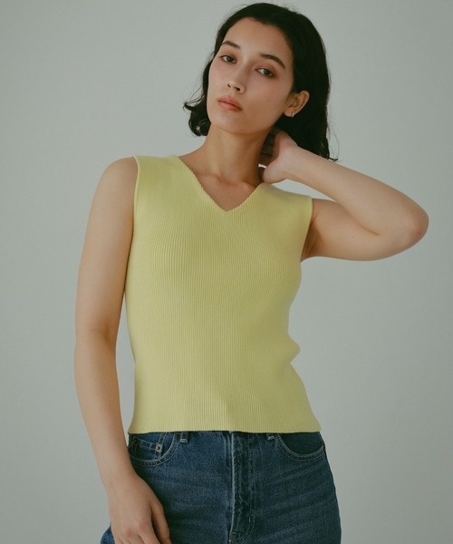 ニット セーター 2WAY RIB TANK レディース ニット セーター 「2WAY」リブニットタンクトップ レディース