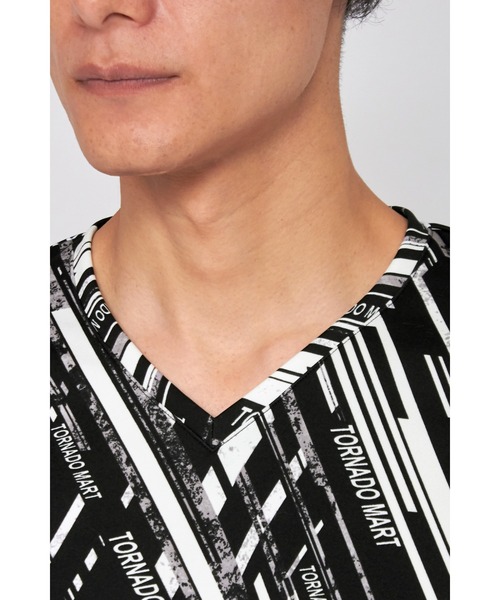 トップス TORNADO MART stripe design shirt TORNADO MART（トルネードマート） tシャツ TORNADO MART∴TMロゴ