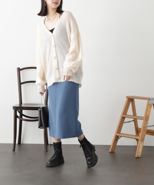 FREE'S MART カーディガン シアーモヘヤライクニット