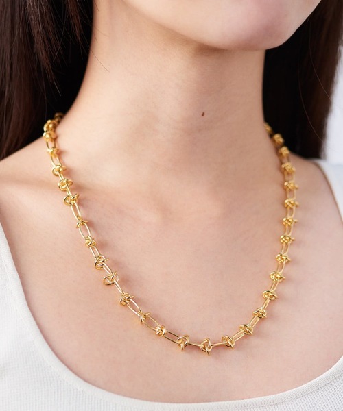 ネックレス 「quip queint」oval sway necklace GD / QU078 レディースの画像