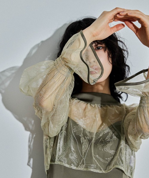 niana（ニアナ） ドレス リーフチュールレースブラウスキャミ