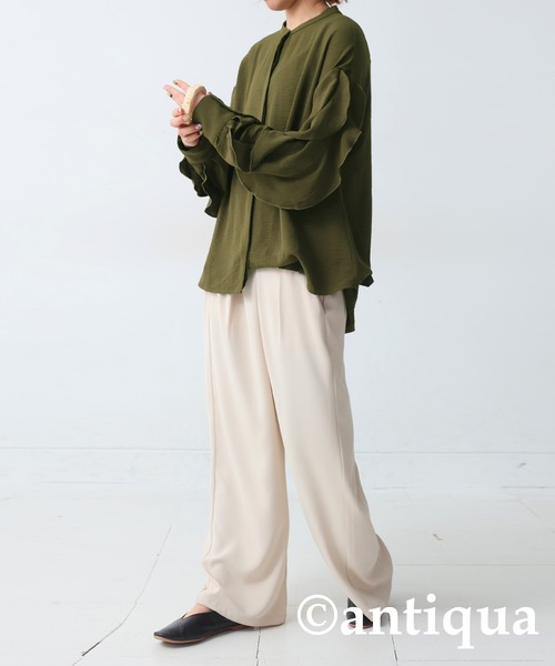 antiqua（アンティカ）フリルカラーブラウス＋大人っぽセットアップ　160 楽天市場】キッズ 子供服 女の子 ジュニア 高学年 トップス