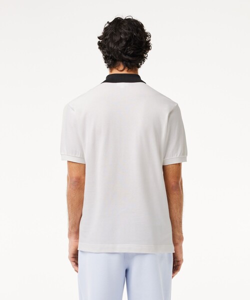 LACOSTE ポロシャツ オーバルエンブレムコントラストカラー 半袖