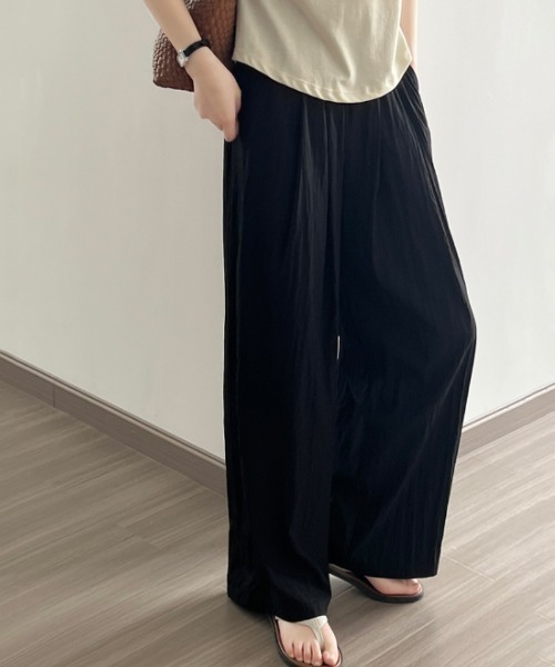 パンツ ワイドパンツ ゆったり きれいめ あったか 全2色 L2869 COCOMOMO パンツ 「カラー×サイズ展開あり」 さらっと快適、ゆる