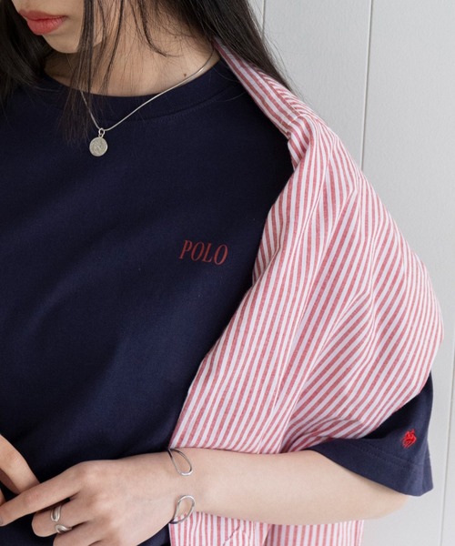 tシャツ 「POLO BCS」Mini POLO oversize print Tee　ミニポロ ワンポイントロゴ　オーバーサイズTシャツ レディース | POLO BCS | 06