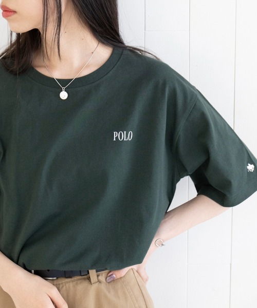 tシャツ 「POLO BCS」Mini POLO oversize print Tee　ミニポロ ワンポイントロゴ　オーバーサイズTシャツ レディース | POLO BCS | 04