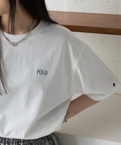 tシャツ 「POLO BCS」Mini POLO oversize print Tee　ミニポロ ワンポイントロゴ　オーバーサイズTシャツ レディース | POLO BCS | 10