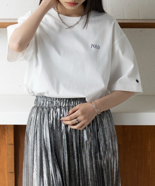 tシャツ 「POLO BCS」Mini POLO oversize print Tee　ミニポロ ワンポイントロゴ　オーバーサイズTシャツ レディース | POLO BCS | 11